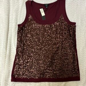 Plus size Talbots sequin tank top